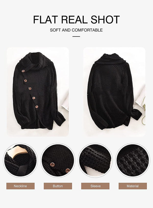 Long Sleeve Chunky Cowl Neck Sweaters