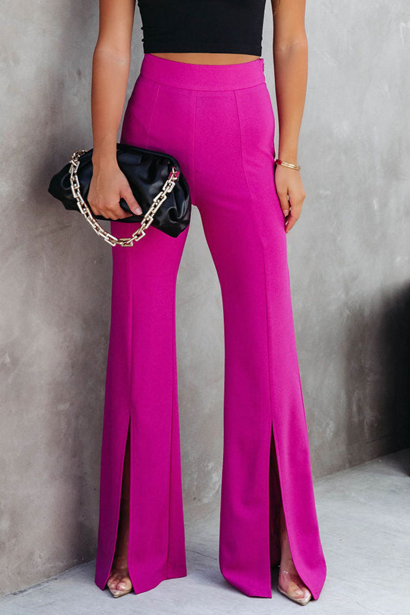 High Waist Split Hem Pants