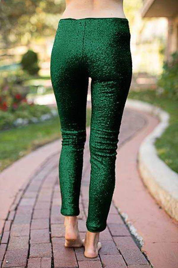 Sequinned Skinny Pants