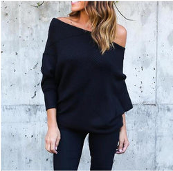 Collar Bat Sleeve Sweater - Landing Closet