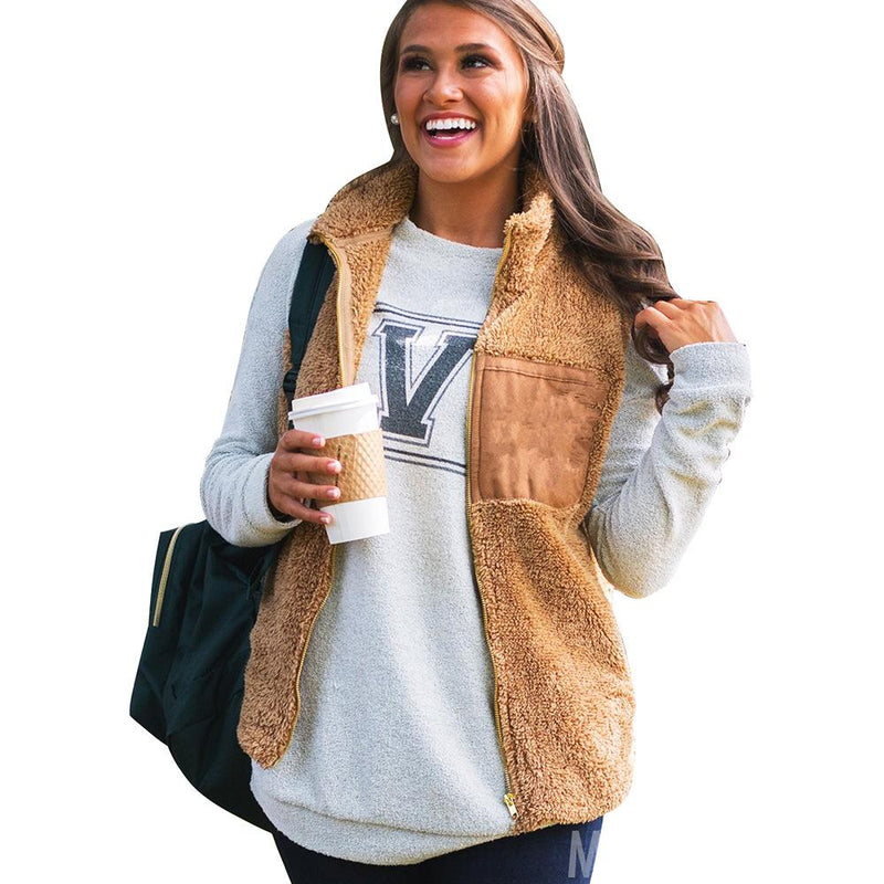 Fall Warm Zipper Vest with Pockets - Landing Closet