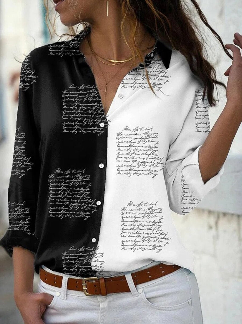 Women's Printed Elegant long-sleeve Shirt