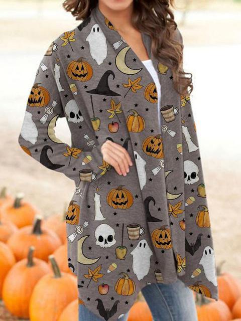 Halloween Pattern Printed Cardigan