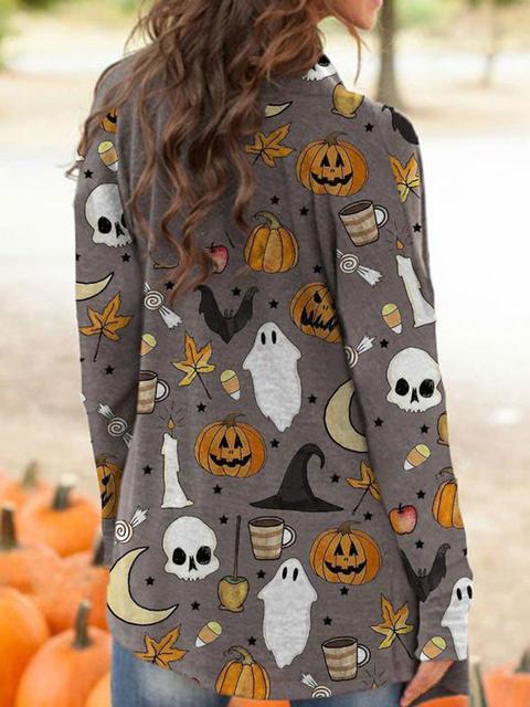 Halloween Pattern Printed Cardigan