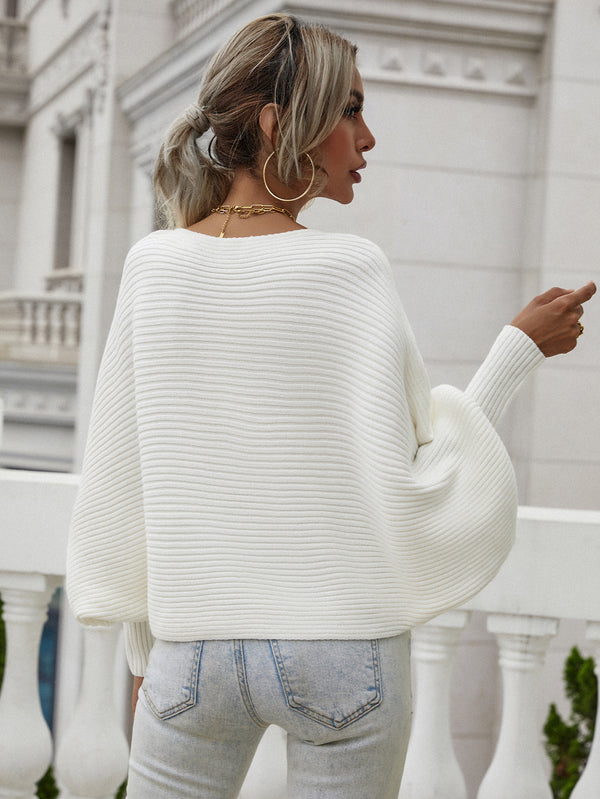 Round Neck Long Sleeve Jumper Knit Loose Sweater