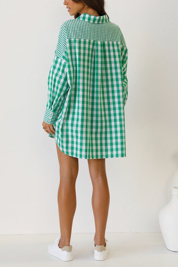 One Split Wonder Plaid Button Shirt