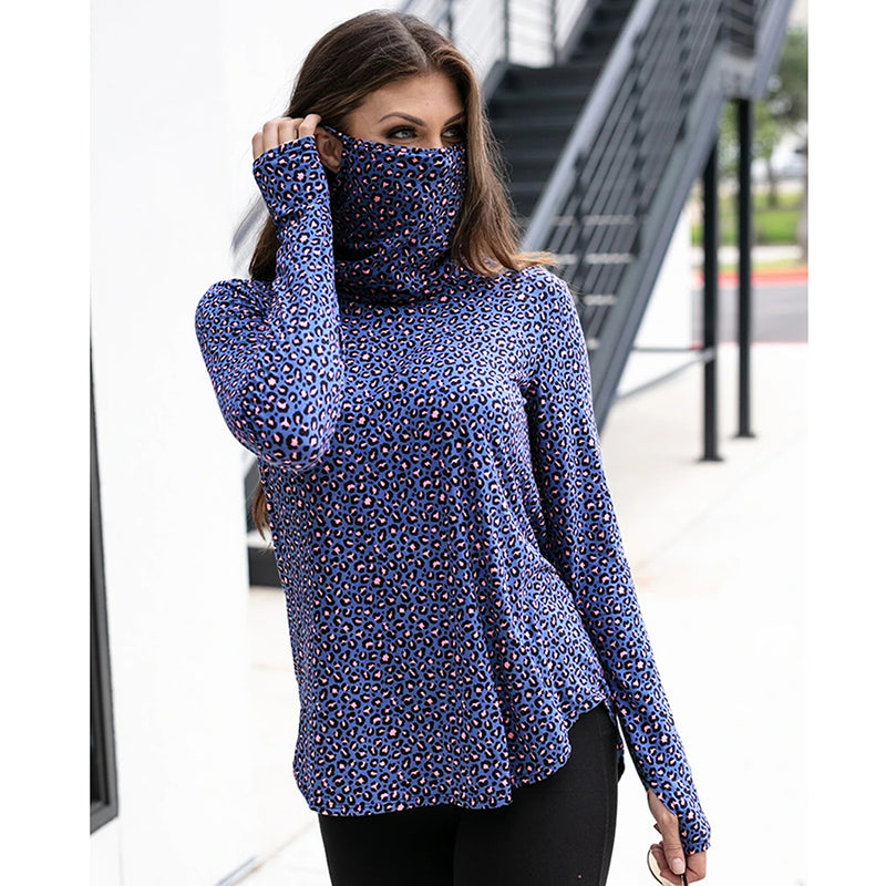 Loose Turtle Neck Long Sleeve Top