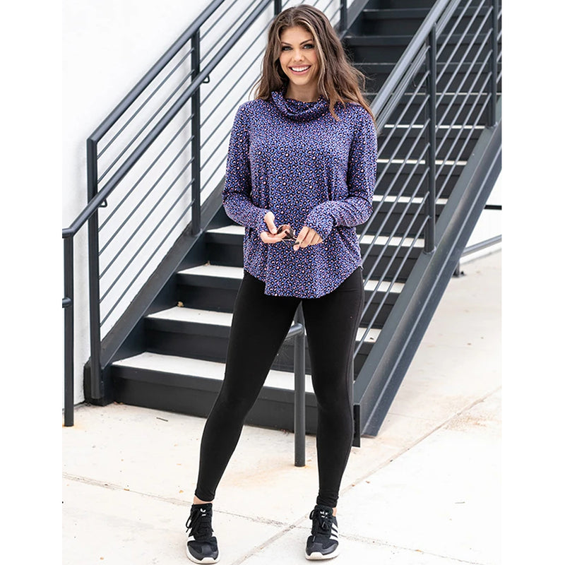 Loose Turtle Neck Long Sleeve Top