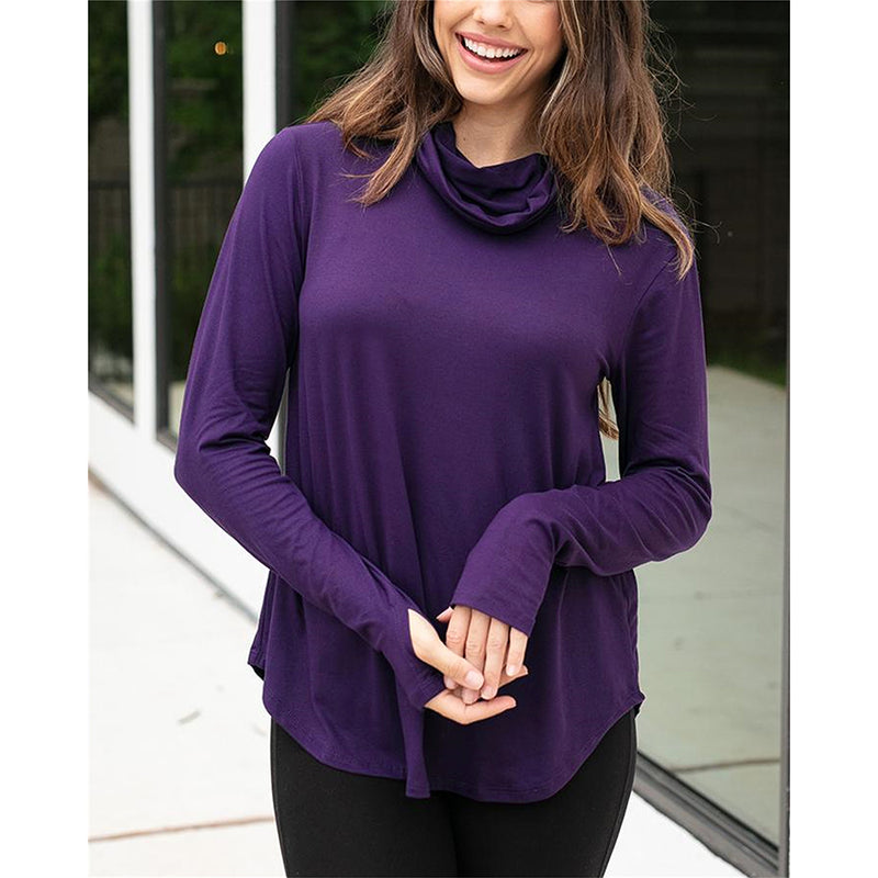 Loose Turtle Neck Long Sleeve Top