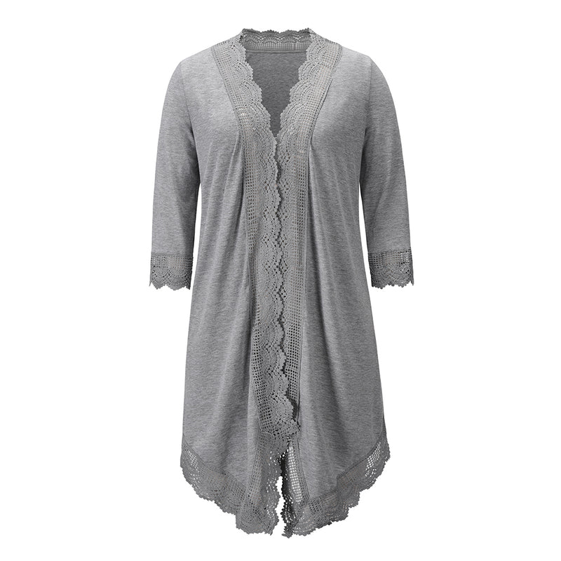 Open Front Short Sleeve Light Cardigan