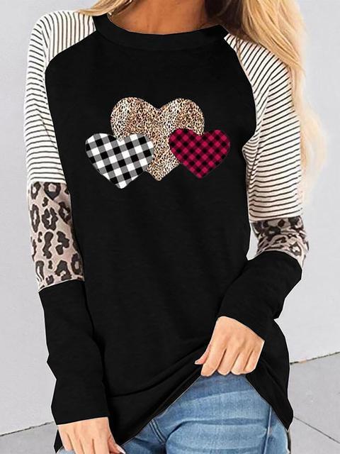 Love Print Long Sleeve Regular T-shirt