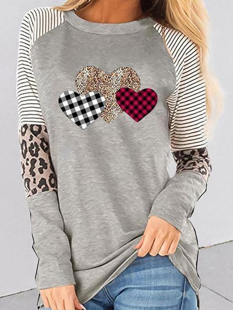 Love Print Long Sleeve Regular T-shirt