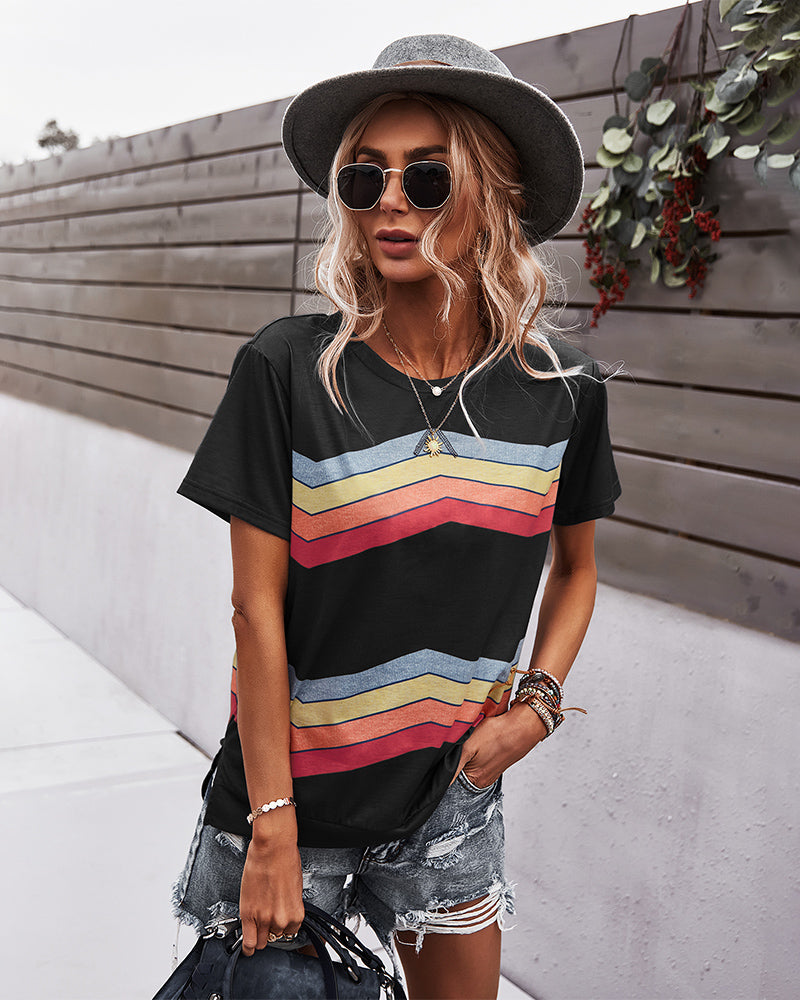 Crew Neck Casual Short Sleeve T-Shirt