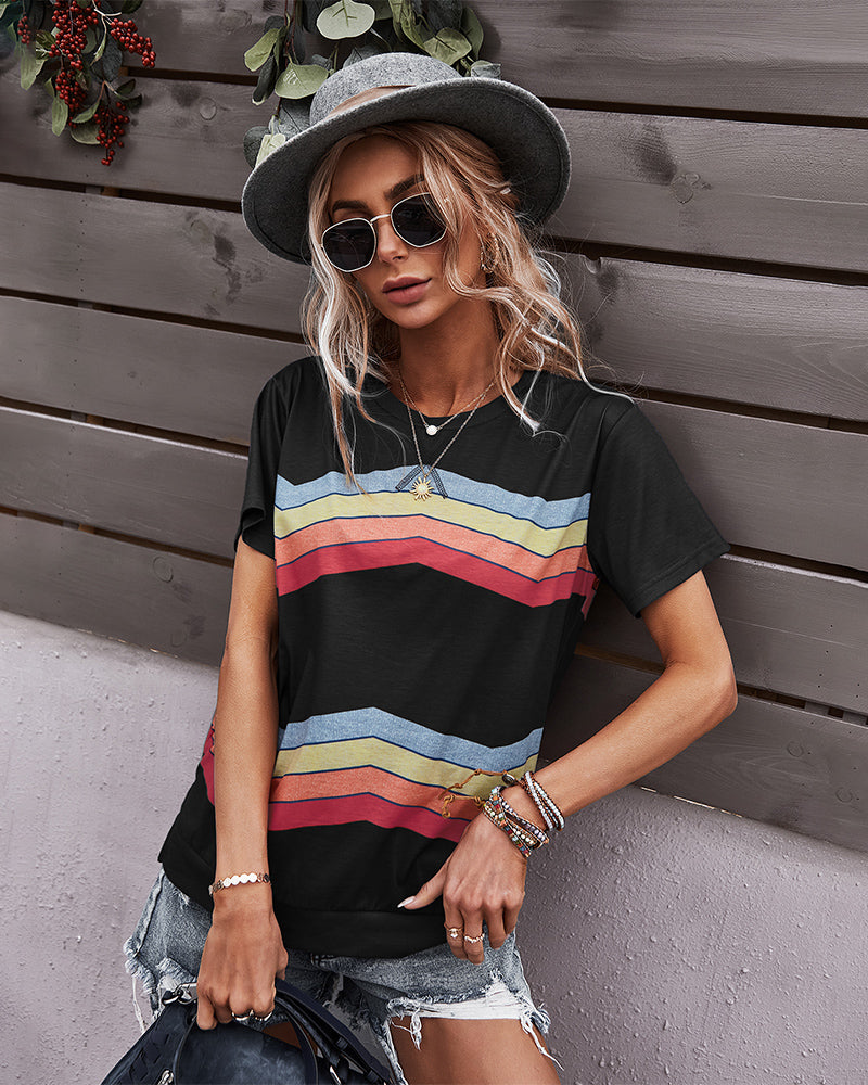 Crew Neck Casual Short Sleeve T-Shirt