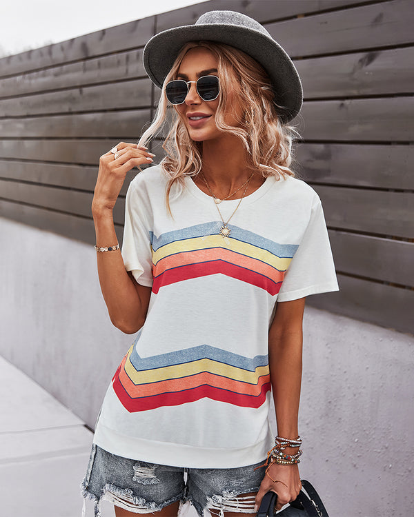 Crew Neck Casual Short Sleeve T-Shirt