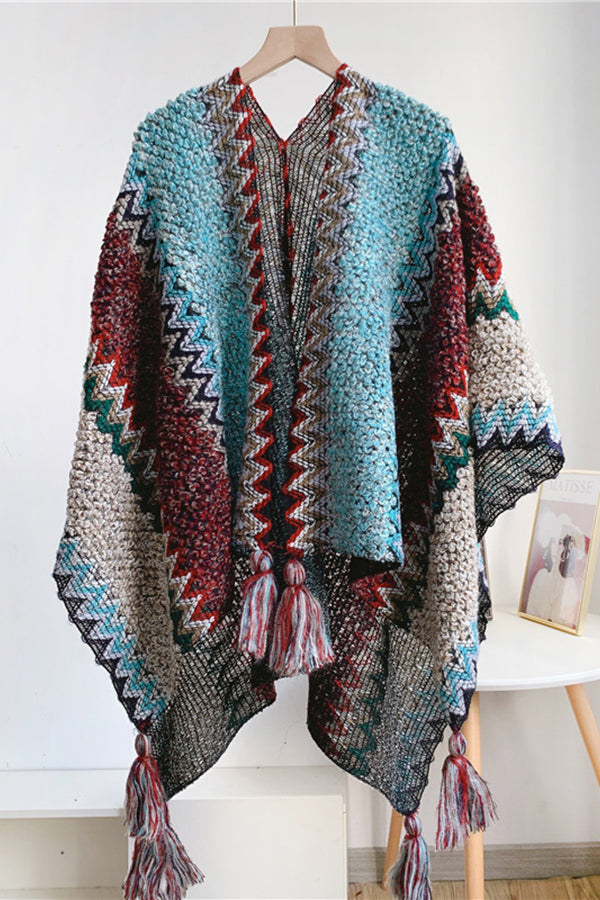 Boho Crochet Kimono With Tassels