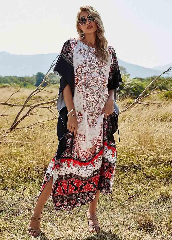 Loose Fit Printed Maxi Dress