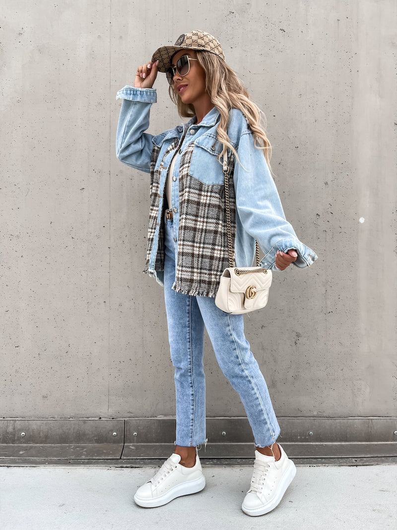 Casual Button Closure Long Sleeve Jean Shirt