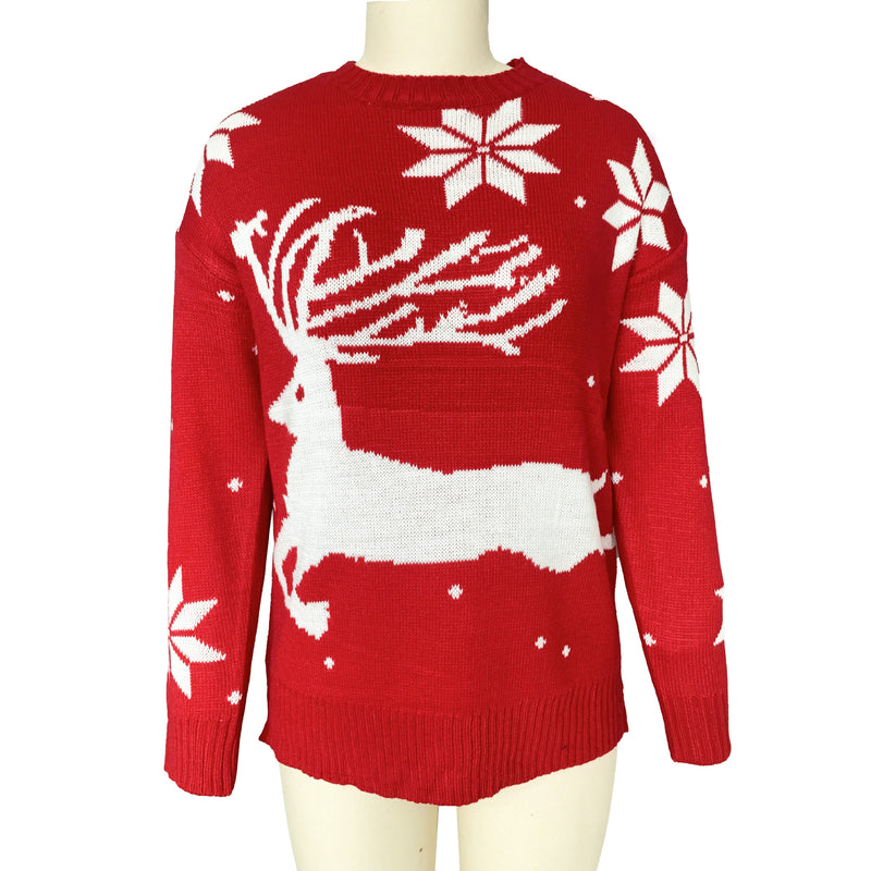 Christmas Print Crew Neck Sweater