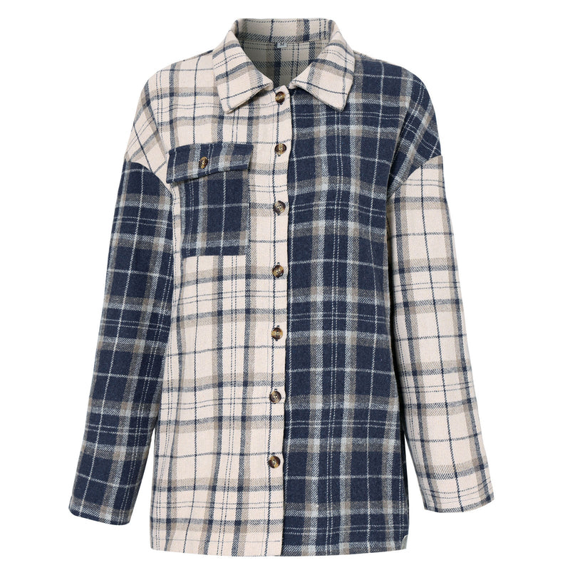 Long Sleeve Plaid Front Pocket Shirt