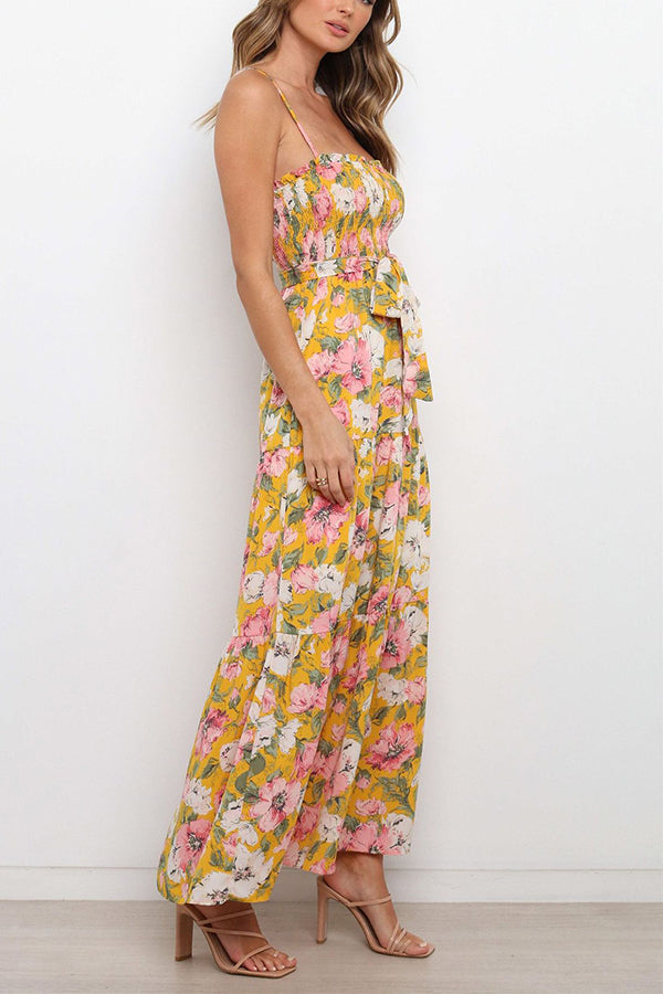 Love In The Air Tiered Floral Maxi Dress