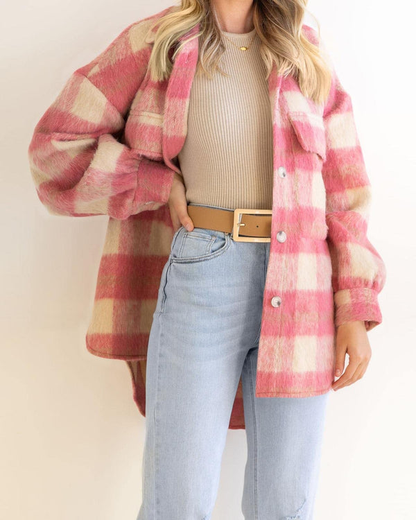 Button Down Long Sleeve Plaid Cardigan Outerwear