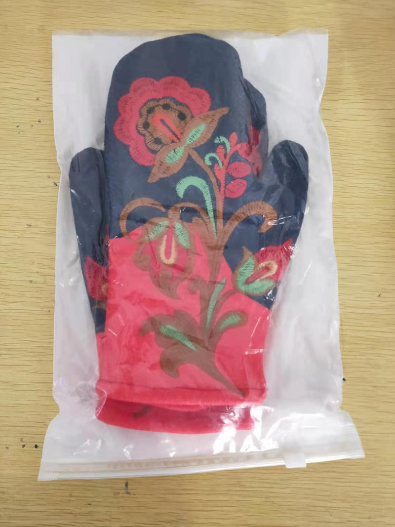 Floral Warm Winter Gloves