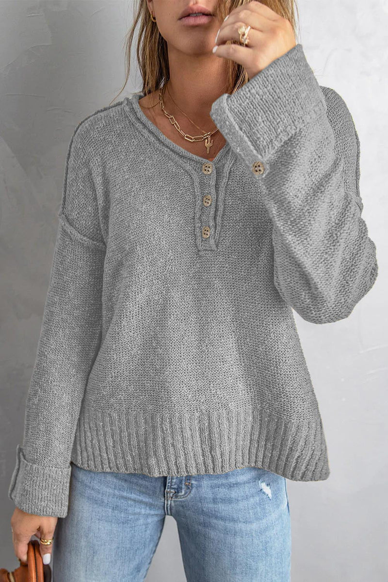 Full Size Run Henley Sweater