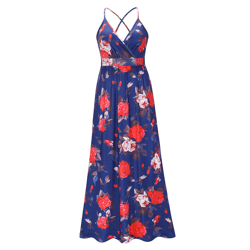 Spaghetti Strap Floral Maxi Dress