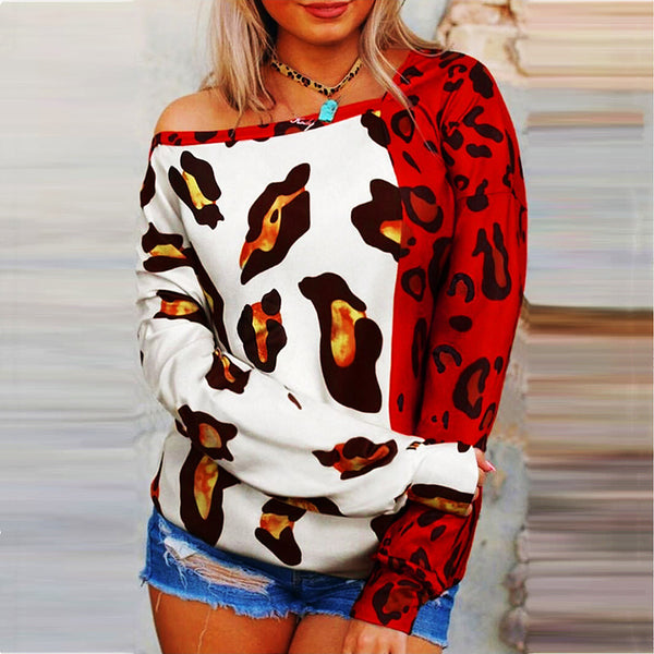 Casual Graphic Off Shoulder Sweatshirt