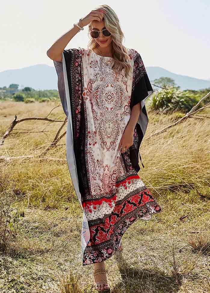 Loose Fit Printed Maxi Dress