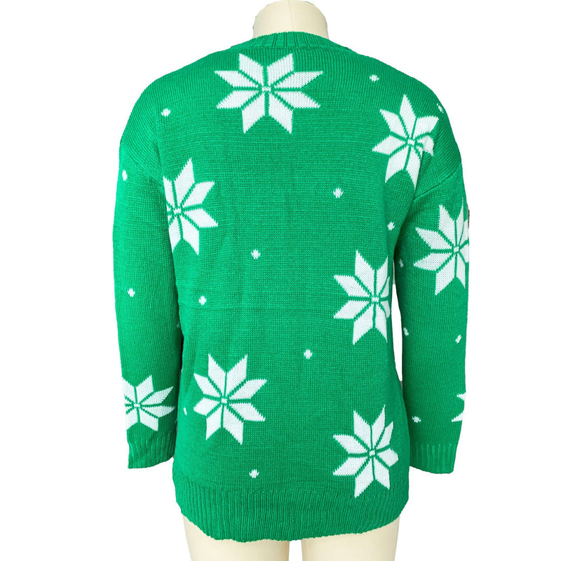 Christmas Print Crew Neck Sweater