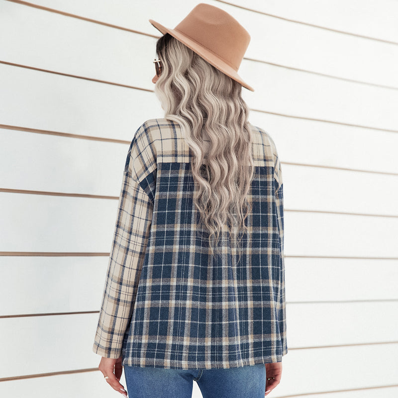 Long Sleeve Plaid Front Pocket Shirt