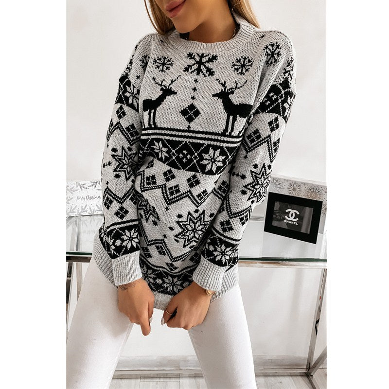 Long Sleeve Knitted Xmas Sweater