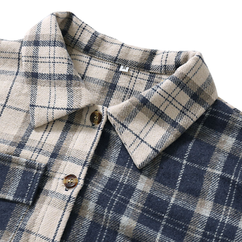 Long Sleeve Plaid Front Pocket Shirt