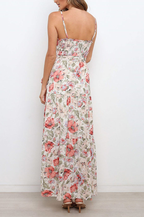 Love In The Air Tiered Floral Maxi Dress