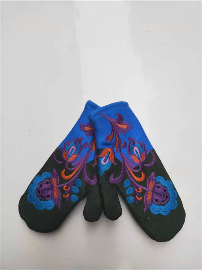 Floral Warm Winter Gloves