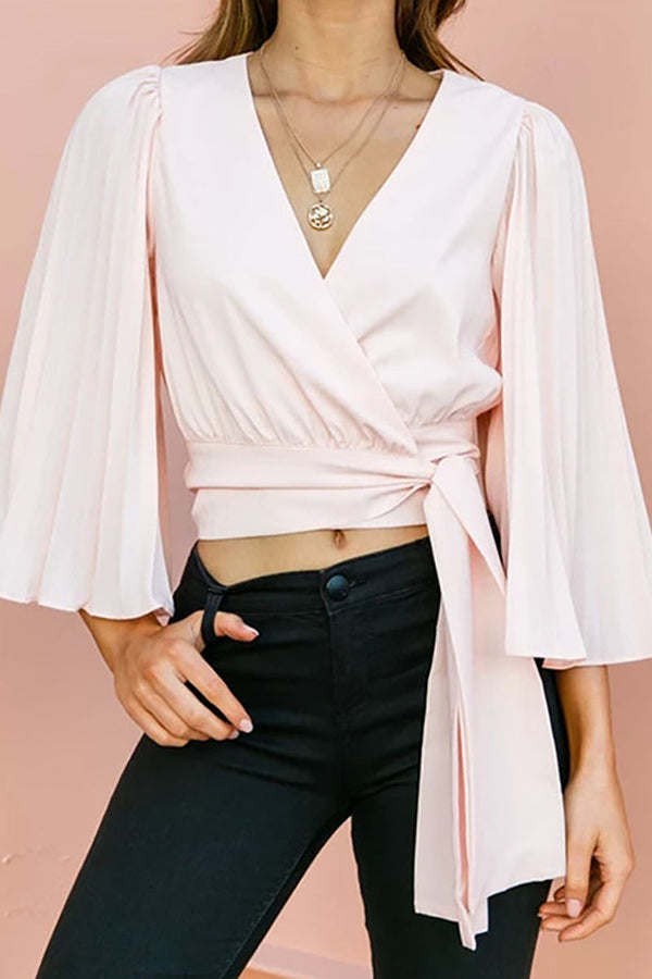 Dance All Night Kimono Sleeve Wrap Top