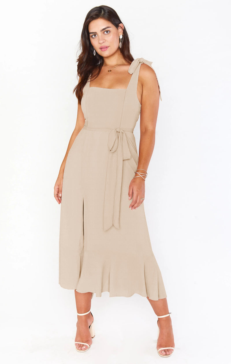 Adjustable Strap Square Neck Stylish Maxi Dress