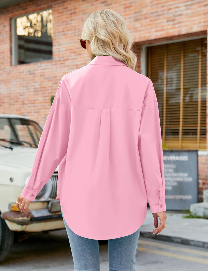 Turn Down Collar Long Sleeve Buttoned Solid Cardigan Shirt