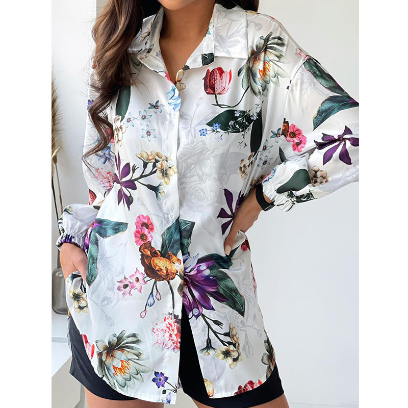 Long Sleeve Floral Button Down Shirt