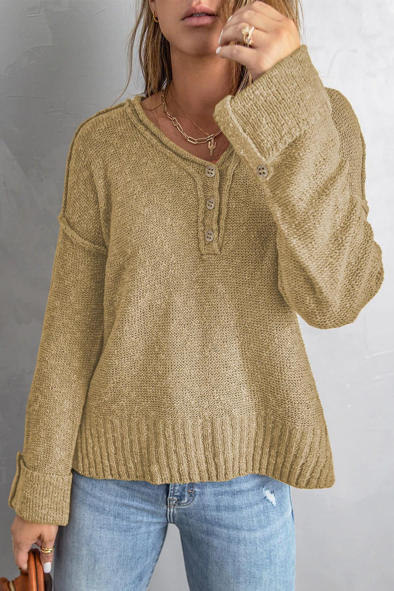 Full Size Run Henley Sweater