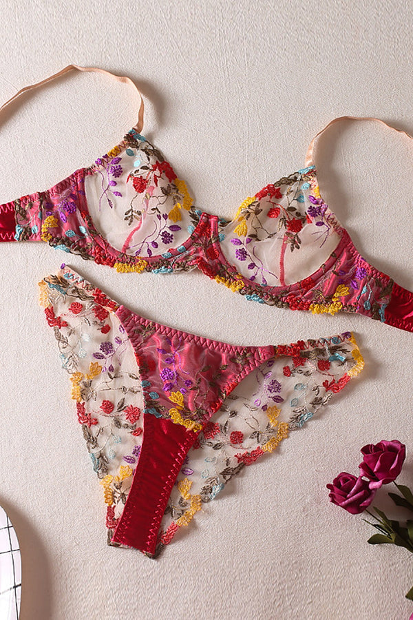 Floral Lace Lingerie Set