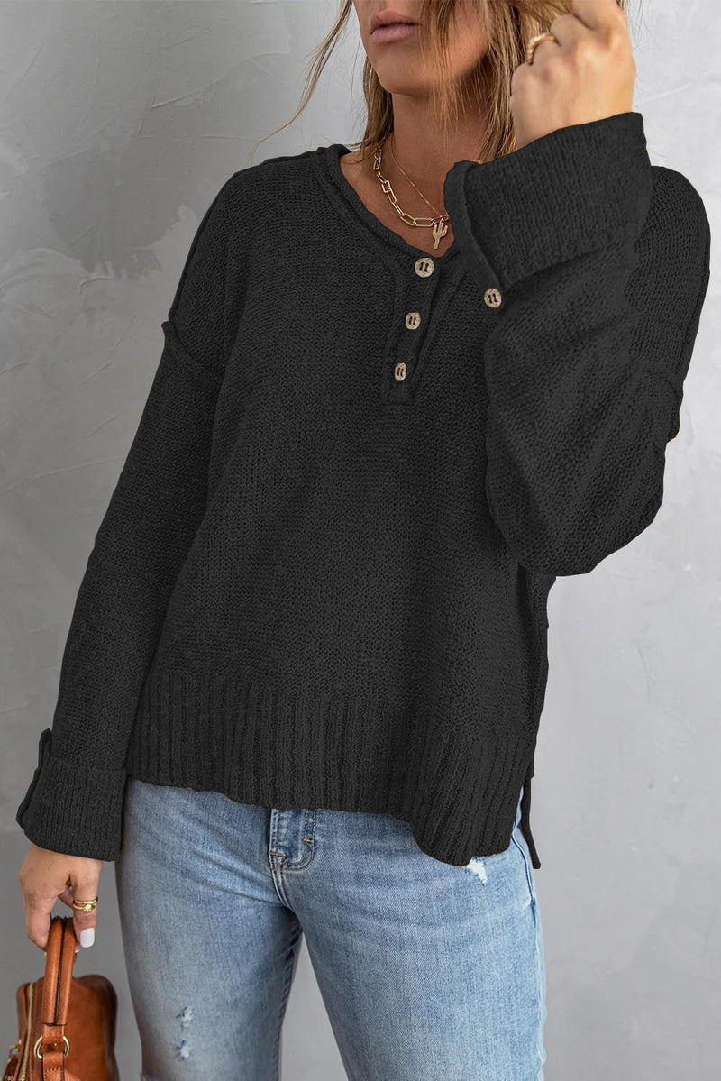 Full Size Run Henley Sweater