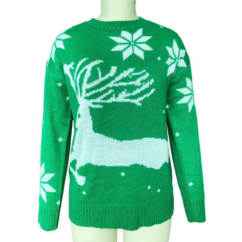 Christmas Print Crew Neck Sweater