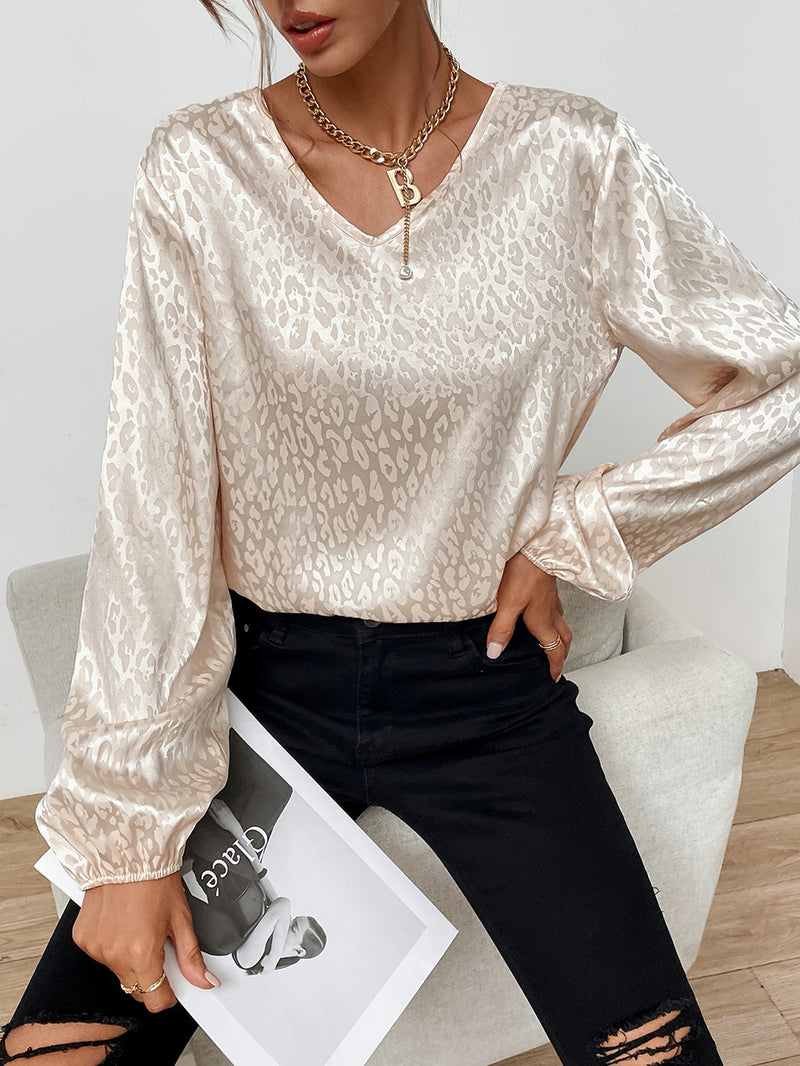 Casual Long Sleeve Loose Round Neck Top