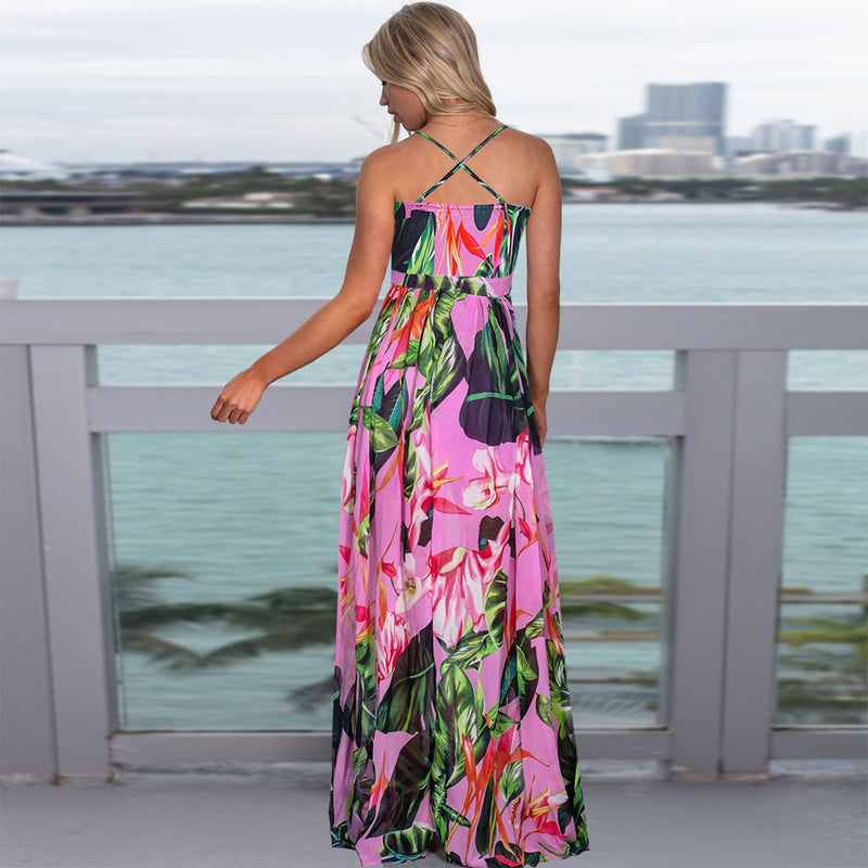 Spaghetti Strap Floral Maxi Dress