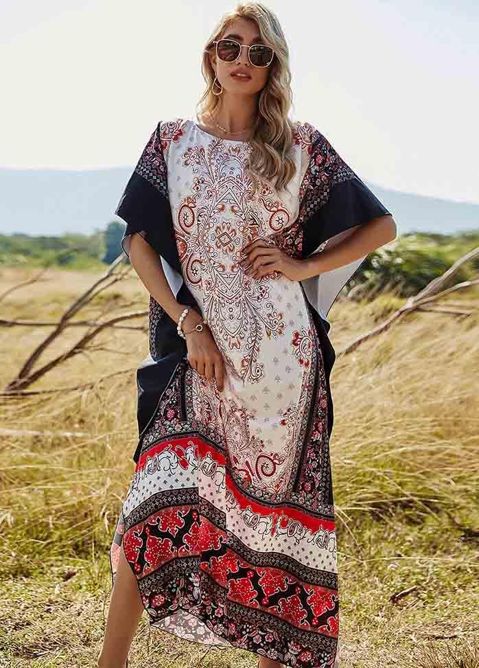 Loose Fit Printed Maxi Dress