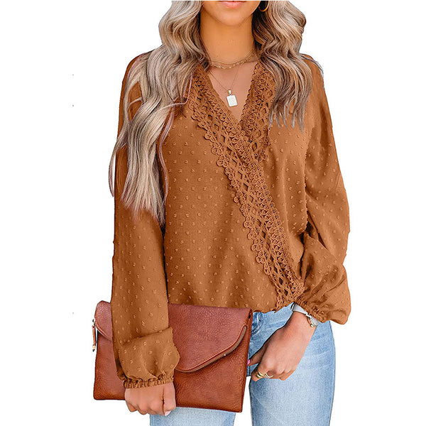 Fuzzy Fleece V Neck Faux Shearling Sherpa Pullover