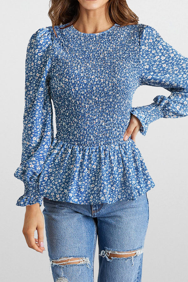 In the Moment Floral Smocked Top